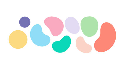 Organic Shapes In Pastel Colors abstract simple