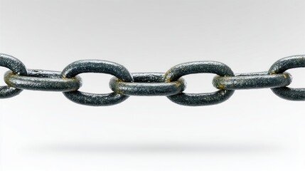 Obraz premium Close-up of a Sturdy Metal Chain: Strength, Connection, and Unity
