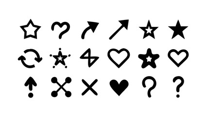 Playful Black Icons of Musical Instruments vector