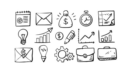 Upward Trend Arrow Doodle graph line