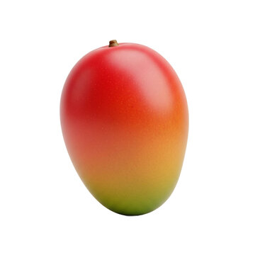 Close up of a single ripe red mango.