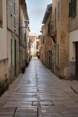 Fototapeta premium street in the Mallorcan town of Alcudia