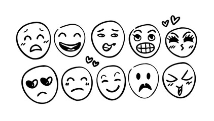 Black Hand Drawn Doodle Heart with Sparkle love romance