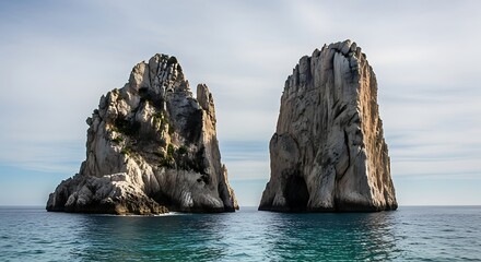 Ocean Rocks Formations, Coastal Landscape.