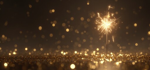 Golden Sparkle Lights in the Night