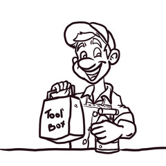 Coloring Pages Auto Repair Worker Performing Oil Change