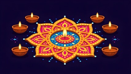 diwali festival flat design