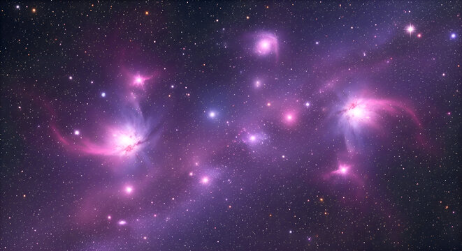 Universe Filled with Nebulae and Stars