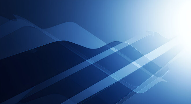 Abstract blue digital background with ascending arrows for technology and business growth concepts.