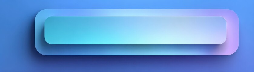 Obraz premium A serene and minimalist digital illustration showcasing a smooth vertical gradient transition from a soft sky blue to a pristine white highlighted by a single clean rounded button element