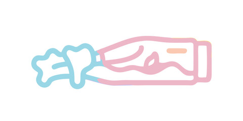 Pastel colored abstract shapes pink blue