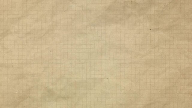 Stop Motion Animated Vintage Wrinkled Grid Paper Texture Background, 4K