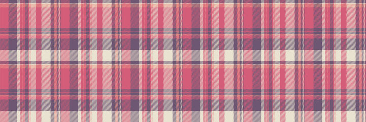 Packing fabric pattern plaid, bold seamless texture textile. Card background check tartan vector in red and pastel colors.