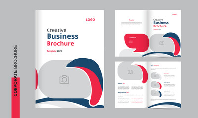 Corporate Business modern brochure layout professional 4 page esitable design template