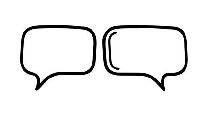 Fototapeta premium Speech Bubbles with Clean Outlines chat bubble communication