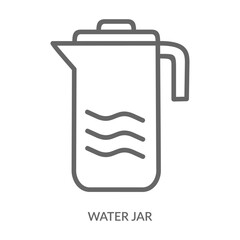 Water Jar Icon Line Style. Design Vector Illustration