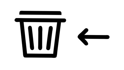 Trash Can Delete Silhouette symbol garbage
