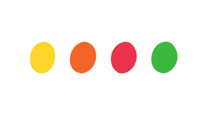 Yellow orange red green abstract shapes vector
