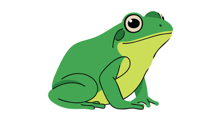 Obraz premium Green amphibian illustration on a plain background providing versatility, perfect for illustrating ecological themes or children's educational