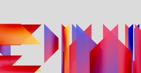 Abstract geometric shapes, vibrant colors, layered design. Modern composition, digital illustration, bold contrasts, dynamic forms.