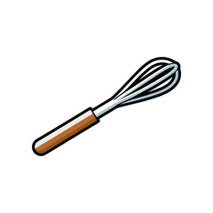Whisked to Perfection: A close-up shot captures a sleek, modern whisk, rendered in vector, poised and ready for action.