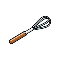 Kitchen Whisk: A clean and vibrant illustration of a whisk, a staple in any kitchen, ready for baking, cooking, and culinary adventures.