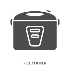 Rice Cooker Icon Line Style. Design Vector Illustration