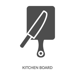 Kitchen Board Icon Line Style. Design Vector Illustration