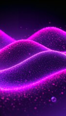 Obraz premium Abstract neon particle waves creating futuristic immersive audio experiences through artificial intelligence visualization