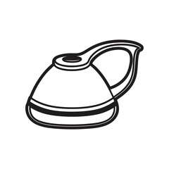 Illustration of a Coffee Pitcher: A sleek, minimalist illustration of a coffee pitcher, ideal for various graphic design projects, advertisements, or design needs.