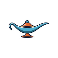 Magic Lamp Icon: A stylized illustration of an ornate magic lamp, its graceful curves and vibrant colors hinting at mystical potential and ancient lore.