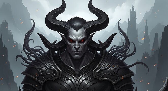 Dark Demonic Figure Portrait.