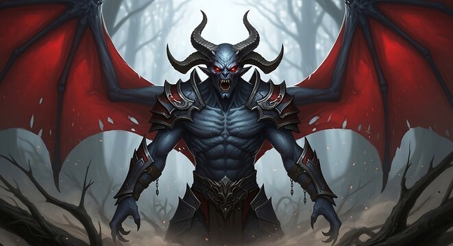 Powerful Demon Lord, Dark and Menacing.
