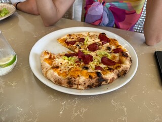 Traditional and original napoli pizza at restaurant
