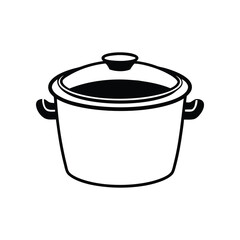 Essential Cookware: A minimalist line drawing showcases a gleaming saucepan with a transparent lid, emphasizing the functional design. The image provides a fresh aesthetic.