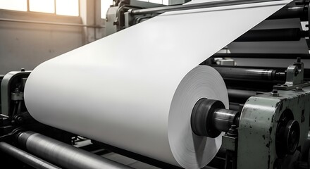 Paper Roll in a Manufacturing Plant.