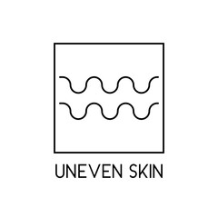 Uneven Skin Dermatology Care Vector Icon