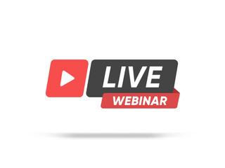 Live streaming icon. Live stream icons. Video broadcasting icon. Red live symbol for TV, news, movies, shows, webinar. Online stream icons.