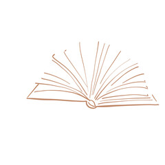 Minimalist Line Art Book Illustration – Reading & Cozy Lifestyle