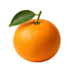 mandarin with leaf isolated on white background