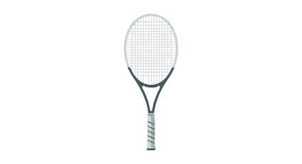 Isolated tennis racket illustration against white backdrop symbolizing athletic leisure and competitive sports equipment for recreational activity