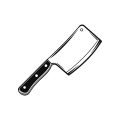 Sharp Cleaver: A clean-cut illustration of a cleaver, embodying precision and sharpness, perfect for culinary or butchery applications.