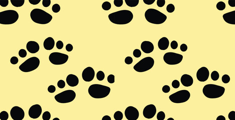 foot step of animal pattern seamless  illustration