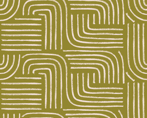 Abstract aesthetic contemporary pastel brush organic shapes seamless pattern.