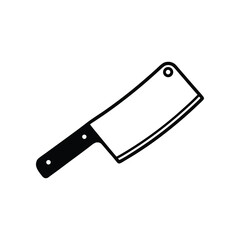 Cleaver Icon: A bold, clean, and elegant image of a cleaver, showcasing its distinct shape and sharpness. A symbolic representation of culinary expertise and precision.