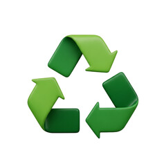 Green Recycling Symbol for Environmental Sustainability and Waste Reduction.
