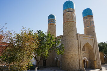 Chor Minor Madrasah in Bukhara, Uzbekistan - ウズベキスタン ブハラ チョル ミナル...