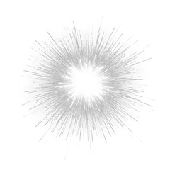 Fototapeta premium Bright white starburst explosion with light streaks isolated on transparent background