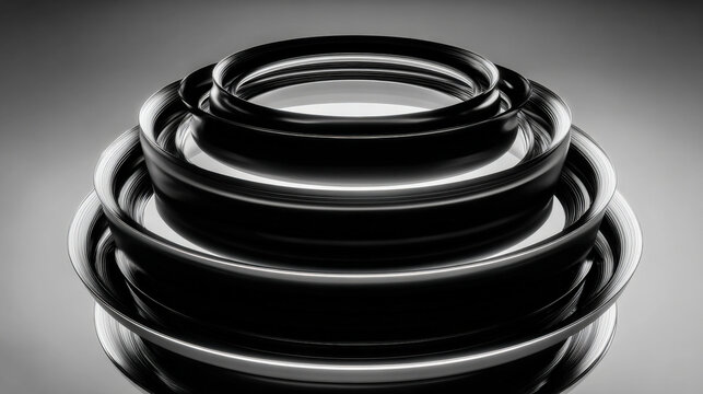 concentric circles of photon rings expanding outward abstract motion graphic illustration concept scene visual for commercial design use high detail quality stock image illustration concept scene