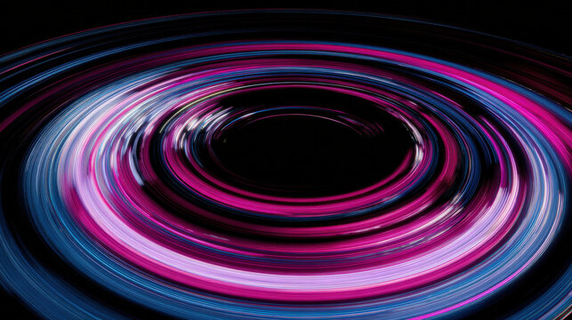 concentric circles of photon rings expanding outward abstract motion graphic illustration concept scene visual for commercial design use high detail quality stock image illustration concept scene - Powered by Adobe